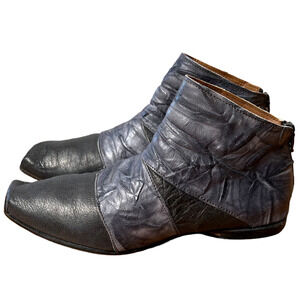 CydWoq Woman's 8 Leather Shade Ankle Boots Flat Comfort Walking Shoes Gray 38.5